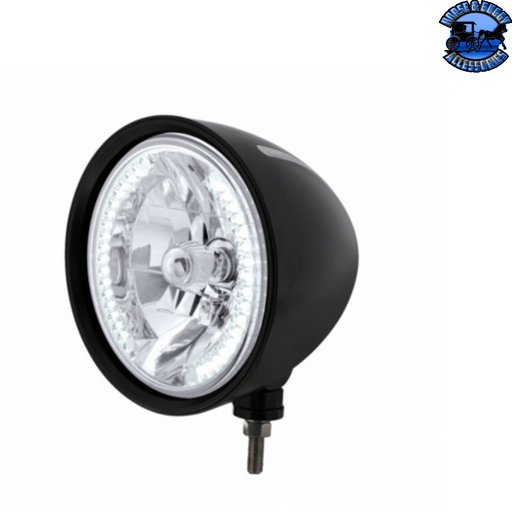 Dark Slate Gray Black "Billet" Style Groove Headlight H4 Bulb With 34 White LED #32668 HEADLIGHT