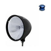 Black "Billet" Style Groove Headlight H6014 Bulb #32671 HEADLIGHT Gray