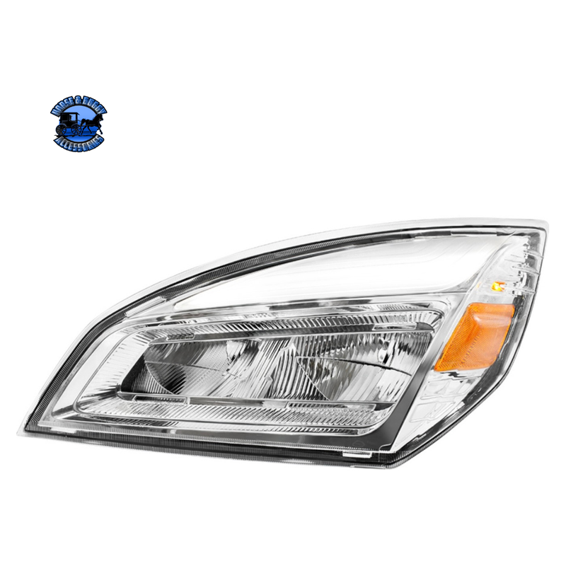 HIGH POWER LED HEADLIGHT FOR 2018-2024 FREIGHTLINER CASCADIA (Choose Color) (Choose Side) HEADLIGHT Chrome / Driver's Side Light Gray