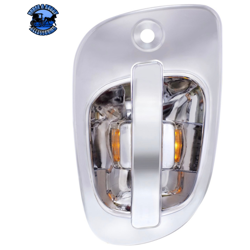 6 AMBER LED CHROME DOOR HANDLE COVER FOR 2008-2017 FREIGHTLINER CASCADIA (Choose Side) LED DOOR HANDLE COVER Driver's Side Light Gray