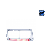 14 LED HEADLIGHT BEZEL WITH COLOR LED FOR 1989-2009 FREIGHTLINER FLD (Choose Color) (Choose Side) LED Headlight Bezel Red / Driver's Side Thistle