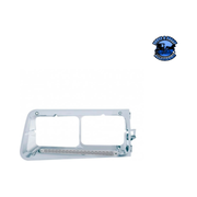 19 LED HEADLIGHT BEZEL FOR 1989-2009 FREIGHTLINER FLD (Choose Color) (Choose Side) LED Headlight Bezel Clear / Driver's Side Light Gray