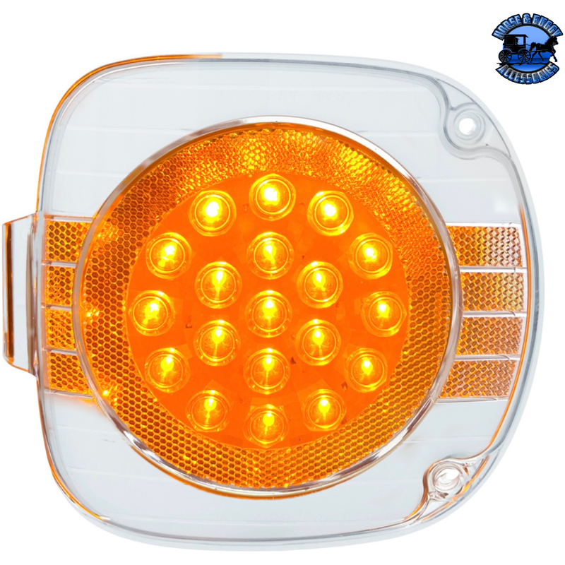 22 LED TURN SIGNAL LIGHT FOR 1996-2010 FREIGHTLINER CENTURY (Choose Color) LED TURN SIGNAL Clear Chocolate