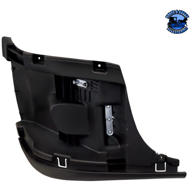 BUMPER END REINFORCEMENT WITHOUT FOG LIGHT HOLE FOR 2008-2017 FREIGHTLINER CASCADIA (Choose Side) Bumper End Driver's Side Black