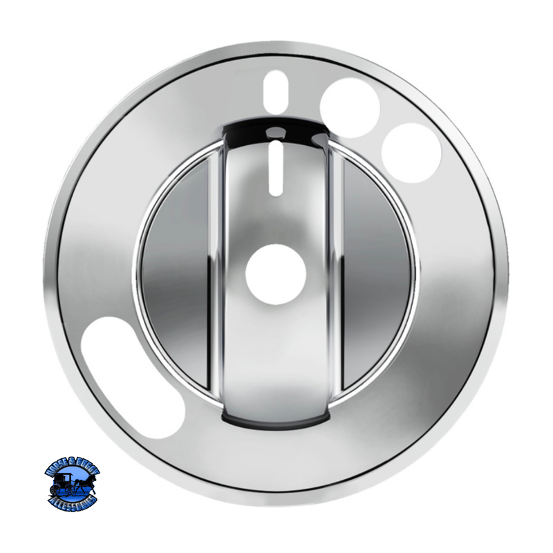 CHROME PLASTIC 2-PIECE HEADLIGHT WITH FOG LIGHT SWITCH COVER FOR 2008-2017 FREIGHTLINER CASCADIA #42071 Switch Cover Gray