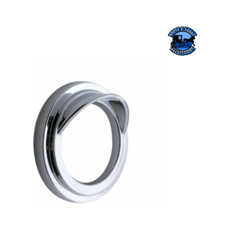 CHROME PLASTIC SMALL GAUGE BEZEL FOR FREIGHTLINER (With or Without Visor) Gauge Bezel With Light Slate Gray