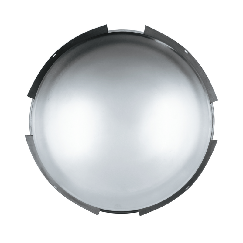 4 Even Notched Stainless Steel Dome Front Hub Cap - 1" Lip