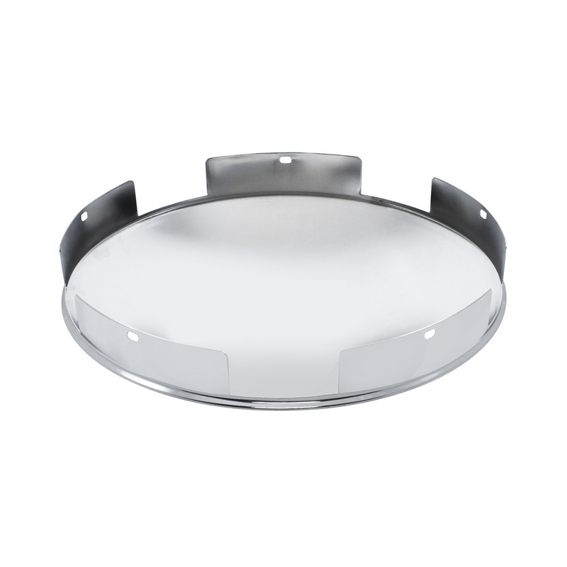 5 Even Notched Stainless Steel Dome Front Hub Cap - 1" Lip