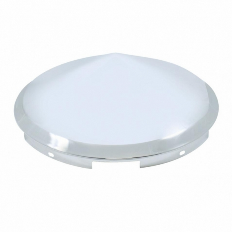 5 Even Notched Stainless Steel Pointed Front Hub Cap - 7/16" Lip