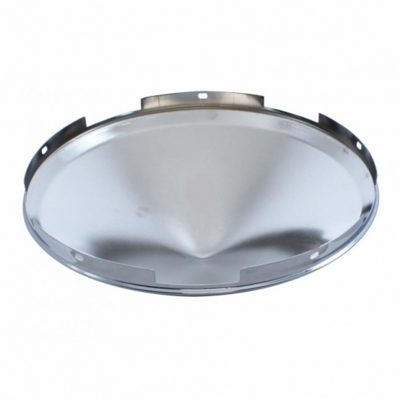 5 Even Notched Stainless Steel Pointed Front Hub Cap - 7/16" Lip