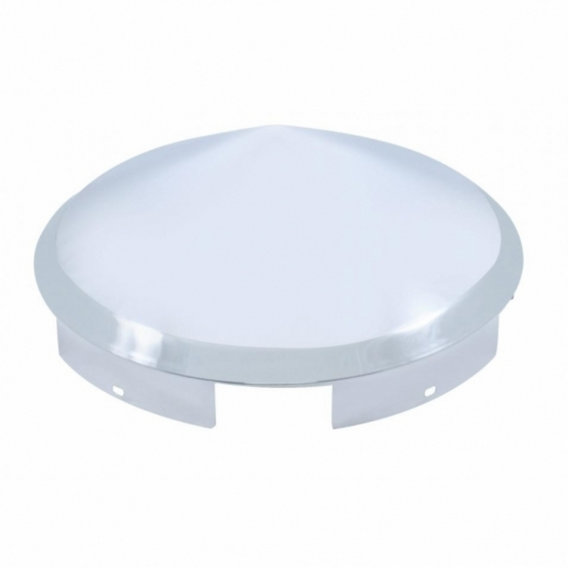 5 Even Notched Stainless Steel Pointed Front Hub Cap - 1" Lip