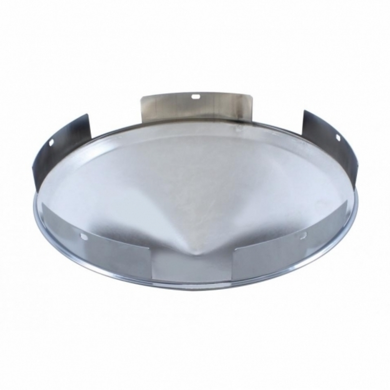 5 Even Notched Stainless Steel Pointed Front Hub Cap - 1" Lip