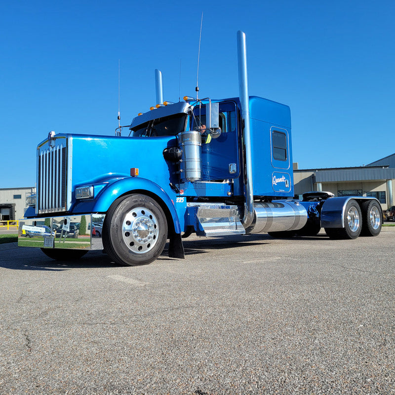 107A-030-1103 7"x30" Mitered Exhaust Stack Steel Blue