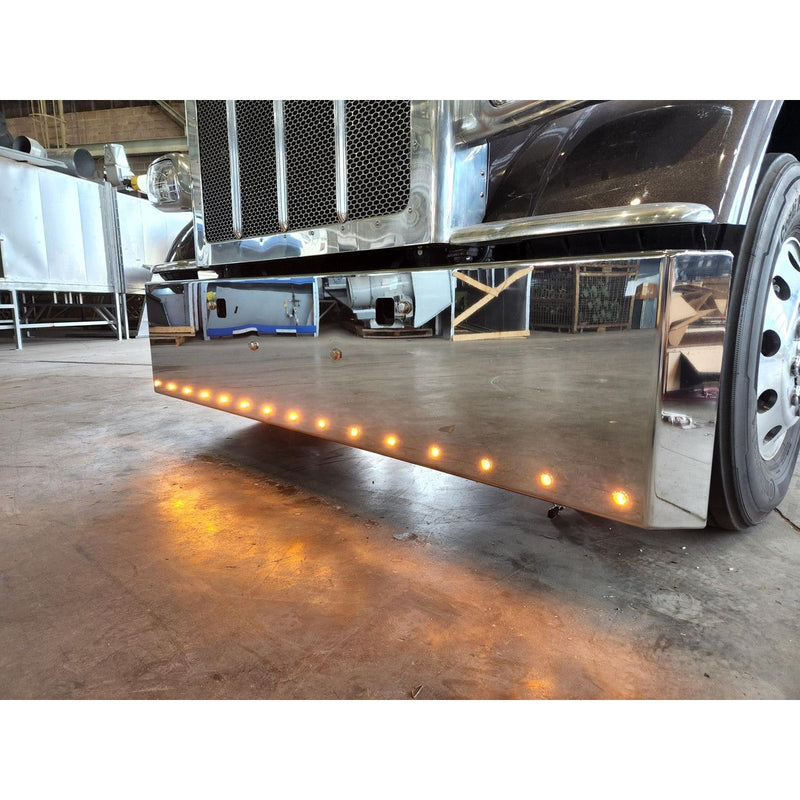 S12-16D-20-1123 20", Mitered (Peterbilt 379 Standard Mount) (29) 3/4" Circle Light Holes, Tow Holes