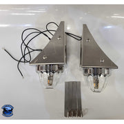 Stainless fuel tank watermelon light bracket (4" wide) fits-26" Peterbilt fuel tanks #SS-1032 (Sold in pairs) watermelon Gray