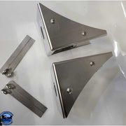 Stainless fuel tank watermelon light bracket (4" wide) fits-26" Peterbilt fuel tanks #SS-1032 (Sold in pairs) watermelon Dark Gray