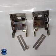 Stainless fuel tank watermelon light bracket (4" wide) fits-26" Peterbilt fuel tanks #SS-1032 (Sold in pairs) watermelon Gray