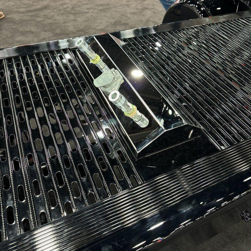 Iowa Customs Mini On-Top Airline Box Section - Smooth Aluminum (Choose Hook Ups and Box Design) Trailer Air & (1) 7-Way / Double 45 Design Low Profile,Trailer Air & (1) 7-Way / 7-Design Low Profile,Trailer Air & (1) 7-Way / 45 Design Low Profile,Trailer Air & (2) 7-Ways / Double 45 Design Low Profile,Trailer Air & (2) 7-Ways / 7-Design Low Profile,Trailer Air & (2) 7-Ways / 45 Design Low Profile,Trailer Air (1) 7-Way & (1) 4/6-Way / Double 45 Design Low Profile,Trailer Air (1) 7-Way & (1) 4/6-Way / 7-Design