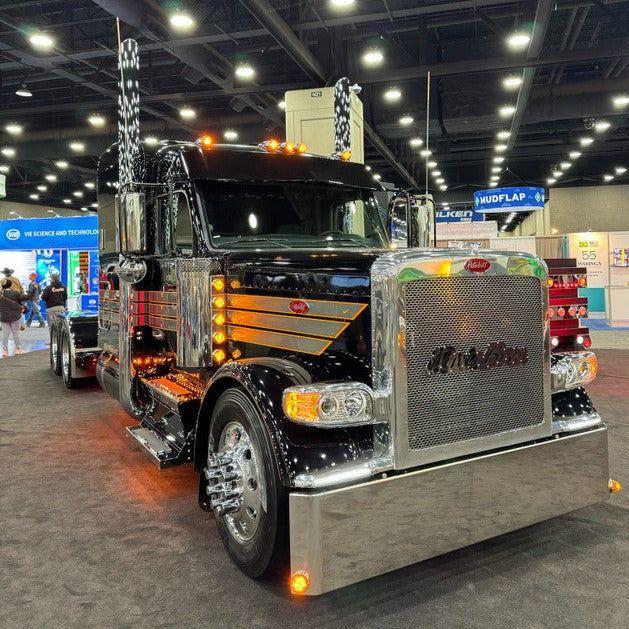 Iowa Customs Peterbilt (Kenworth T680, T880, W990) (Peterbilt 567, 579, 589) Visors (Mounts to Factory Visor Brackets) (Choose style) PETERBILT VISOR Ultra Cab / Bow Tie 14"x12",Ultra Cab / 12" Drop,Ultra Cab / 14" Drop,Flat Top Cab / Bow Tie 14"x12",Flat Top Cab / 12" Drop,Flat Top Cab / 14" Drop Dark Slate Gray