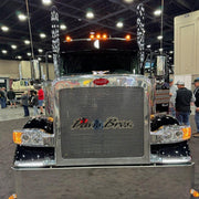 Grill Insert for Peterbilt 589 (Choose Hole Design) 3/8" Round Hole,Peterbilt Oval Dark Slate Gray