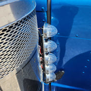 #1706 5 HOLE FRONT PETERBILT RADIUS STYLE BRACKET FOR 15" AIR CLEANER (SOLD IN PAIRS) (Lights not included) AIR CLEANER Dark Slate Blue