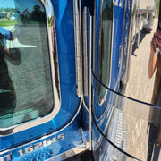 REAR PETERBILT radius style 15" AIR CLEANER BRACKET (1) watermelon (SOLD IN PAIRS) #1709 AIR CLEANER Dim Gray