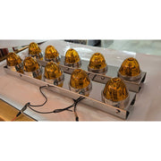 SS-1741 PETERBILT 589 STRAP-MOUNT REAR AIR CLEANER BRACKET w/ (5) WATERMELON (SOLD IN PAIRS) Rosy Brown