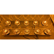 SS-1741 PETERBILT 589 STRAP-MOUNT REAR AIR CLEANER BRACKET w/ (5) WATERMELON (SOLD IN PAIRS) Saddle Brown