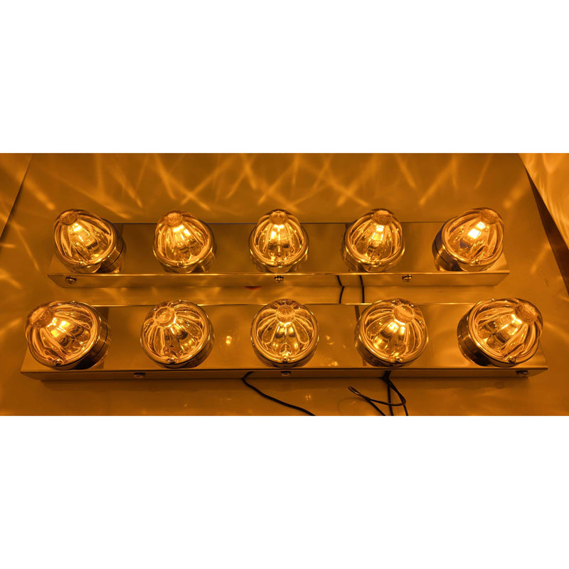 SS-1741 PETERBILT 589 STRAP-MOUNT REAR AIR CLEANER BRACKET w/ (5) WATERMELON (SOLD IN PAIRS) Saddle Brown