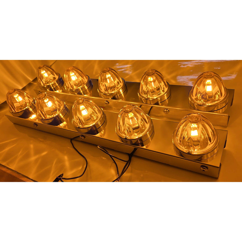 SS-1741 PETERBILT 589 STRAP-MOUNT REAR AIR CLEANER BRACKET w/ (5) WATERMELON (SOLD IN PAIRS) Sienna