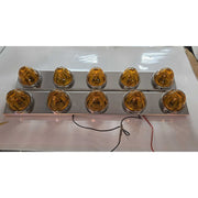 SS-1741 PETERBILT 589 STRAP-MOUNT REAR AIR CLEANER BRACKET w/ (5) WATERMELON (SOLD IN PAIRS) Rosy Brown