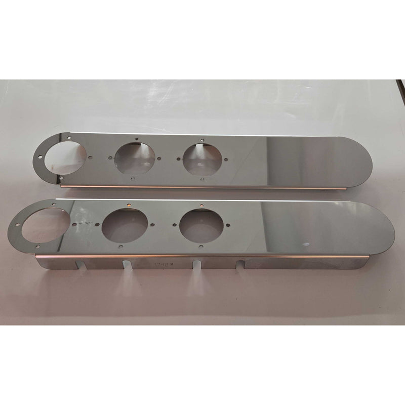 ss-1742 FRONT RADIUS-STYLE PETERBILT 15" AIR CLEANER w/ (3) WATERMELON HOLES ON BOTTOM (SOLD IN PAIRS) (No lights included) AIR CLEANER Slate Gray