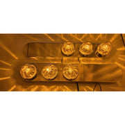 ss-1742 FRONT RADIUS-STYLE PETERBILT 15" AIR CLEANER w/ (3) WATERMELON HOLES ON BOTTOM (SOLD IN PAIRS) (No lights included) AIR CLEANER Saddle Brown