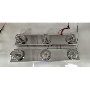 SS-1744 FRONT PETERBILT - Square End LONG Bracket for 15" Air Cleaner - (3) WM Light Holes (SOLD IN PAIRS) Dark Gray