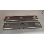 SS-1744 FRONT PETERBILT - Square End LONG Bracket for 15" Air Cleaner - (3) WM Light Holes (SOLD IN PAIRS) Slate Gray