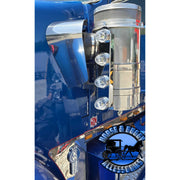 SS-1725 FRONT KENWORTH RADIUS STYLE BRACKET 15" AIR CLEANER (SOLD IN PAIRS) (Lights not included) air cleaner Dark Slate Blue