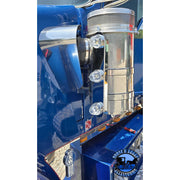 SS-1724 FRONT KENWORTH RADIUS STYLE BRACKET FOR 15" AIR CLEANER (SOLD IN PAIRS) (Lights not included) AIR CLEANER Dark Slate Blue