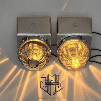 #ss-1063 Universal Straight-Down Watermelon Light Bracket for Aero-Style Mirrors (T680, T680 Next Gen, T880, T660, , 579, 567, 587) (SOLD IN PAIRS)