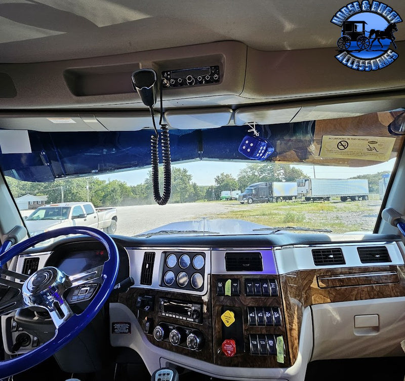 Rollin Low 13x9 Reverse bowtie Visor (Kenworth T680, T880, W990) (Peterbilt 567, 579, 589)  #3004