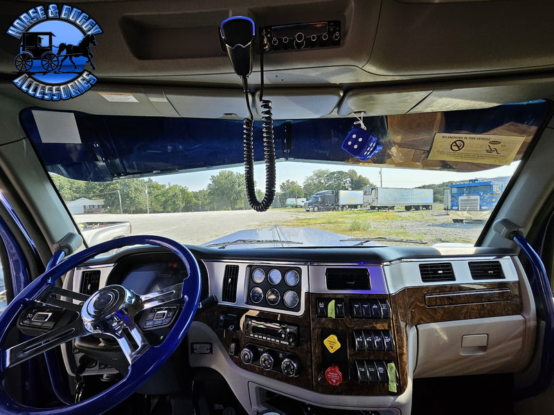 Rollin Low 13x9 Reverse bowtie Visor (Kenworth T680, T880, W990) (Peterbilt 567, 579, 589)  #3004