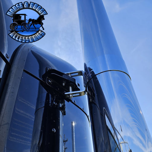 #50BJ-KWW500SCP Dynaflex 5'' Kenworth (slider) aero cabs exhaust clamp EXHAUST CLAMP Steel Blue