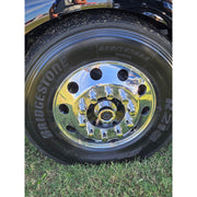 LT-CFOC-6W Chrome Plated Billet Aluminum Front Oil Cap Covers for 4-1/2" Bolt Pattern with WINDOW UNIVERSAL Dark Slate Gray