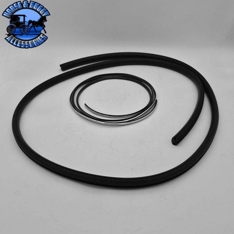 BG-379/389-Kit (Bus Glass) Rubber Seal/Chrome Rope (hardware only)