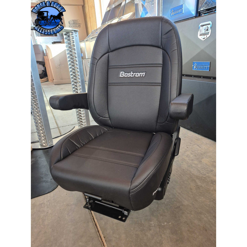 #8230001-900 Bostrom (Pro Ride) Truck Seat, Black Ultra-leather, LoPro - 910, Dual 16" Armrests, Mid-Back