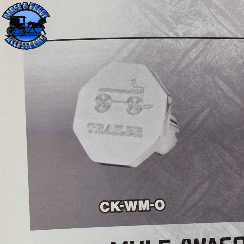 CK-WM-O TRAILER KNOB ENGRAVED W/WAGON