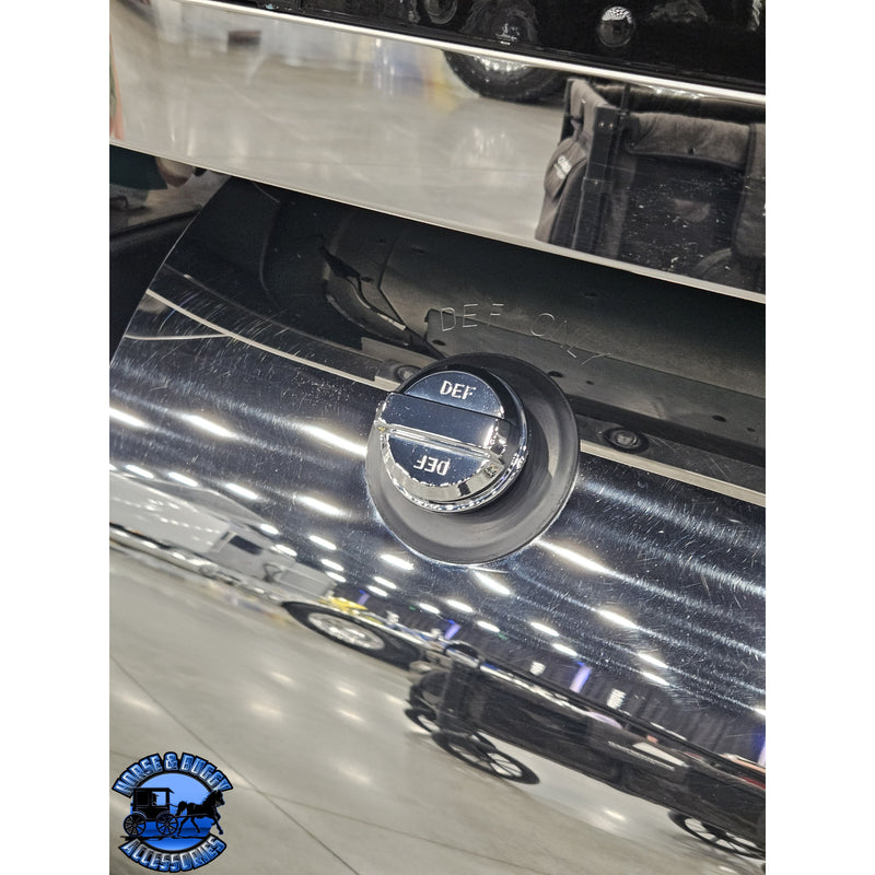CHROME DEF CAP COVER FOR PETERBILT & KENWORTH #21265  (Check model year)
