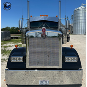 #2028 Rollin Low Kenworth 11" x 9" Reverse Bowtie Visor Fits-Flat Glass Models visor Slate Gray