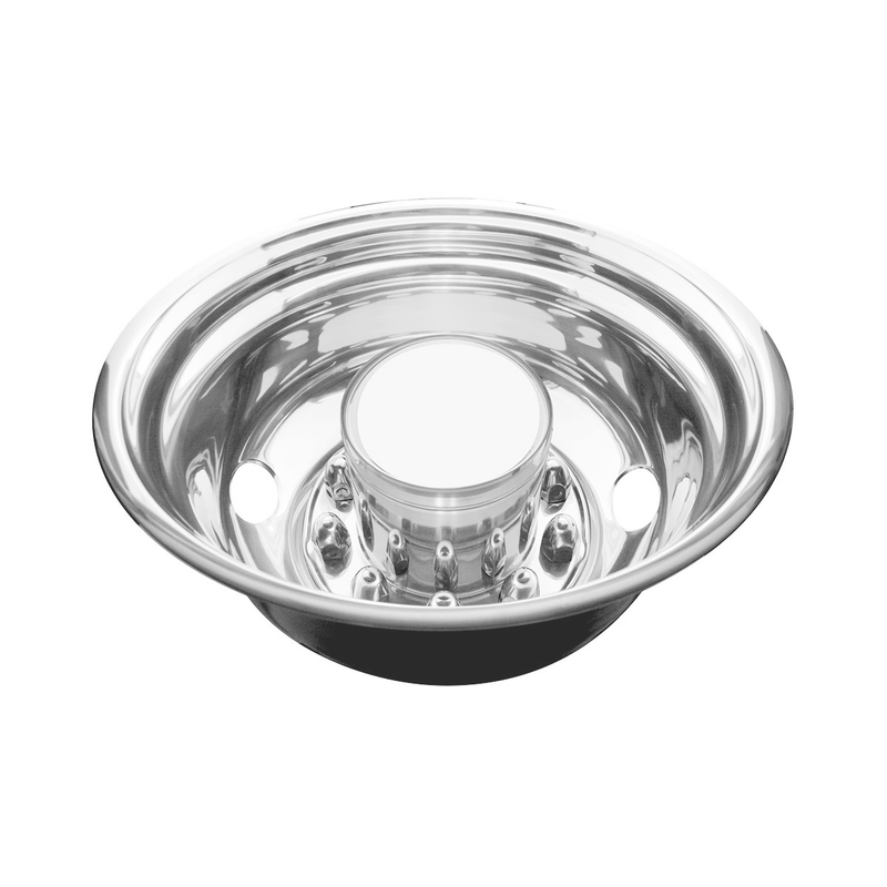 24-1/2" O.D. Stainless Rear Wheel Simulator Set - 2 Vent Hole, Stud Piloted