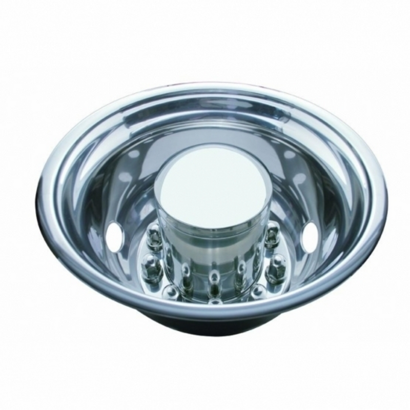 22-1/2" O.D. Stainless Rear Wheel Simulator Set - 2 Vent Hole, Hub Piloted