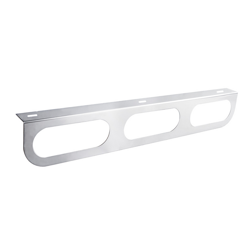 Stainless Light Bracket With 3X Oval Light Cutouts